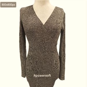 SAY WHITE? Wrap bodycon metalic dress size L